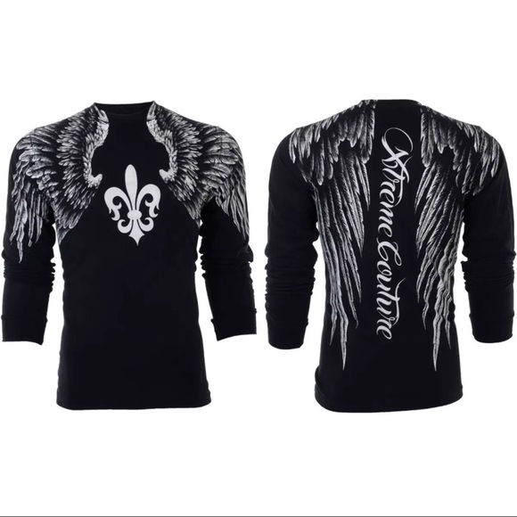 Affliction Other - Xtreme Couture AFFLICTION Men's Long Sleeve Shirt AEROSMITH Biker Black
